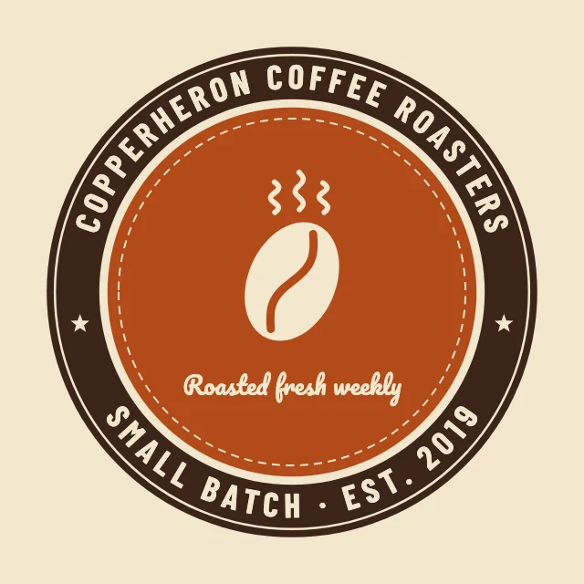 Coffee roaster emblem logo template
