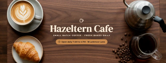 Coffee shop Facebook cover template