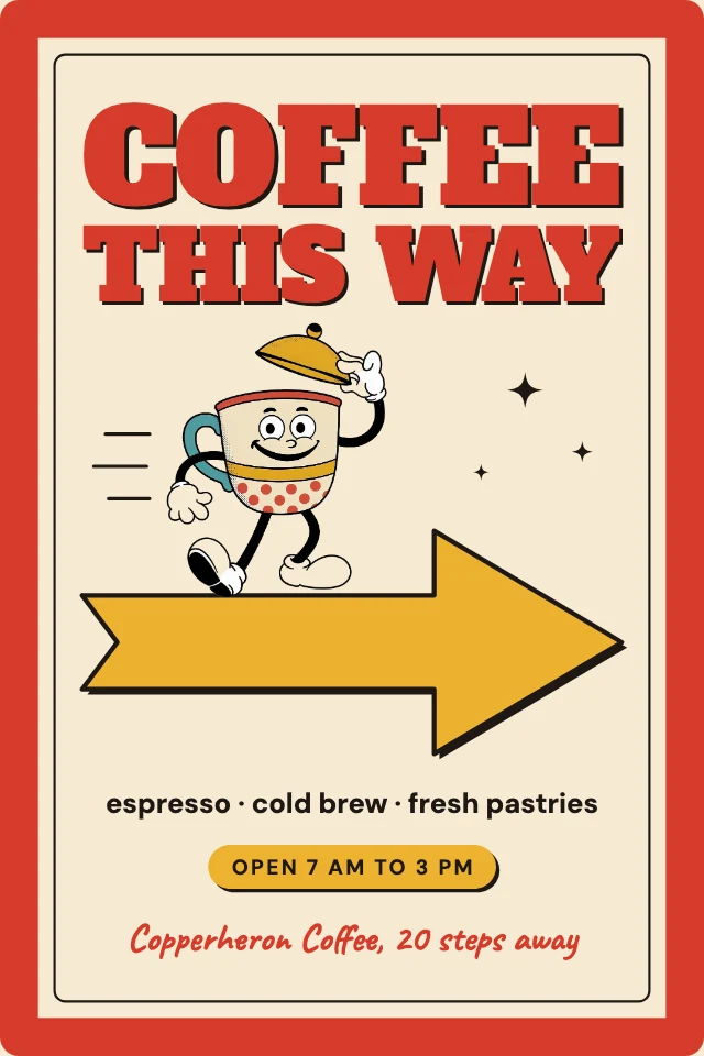 Sidewalk sandwich board sign template
