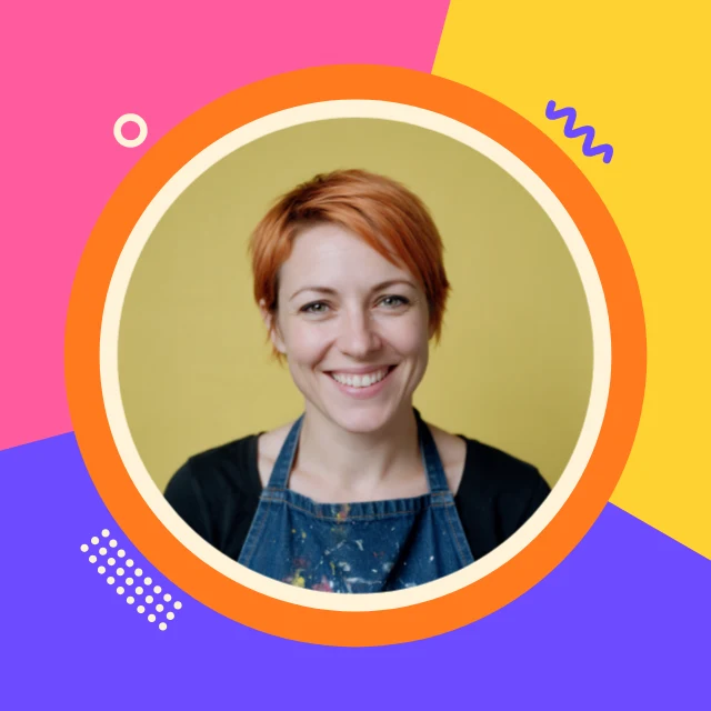 Color block profile picture template
