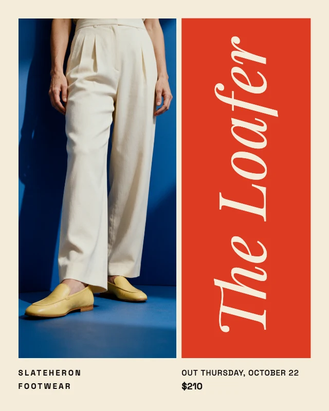 Color block shoe launch post template