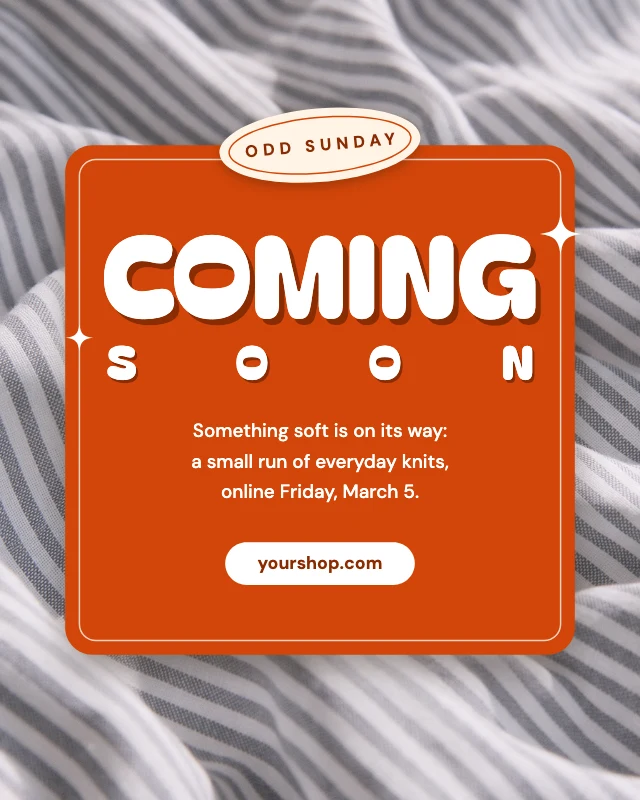 Coming soon bubble letters post template