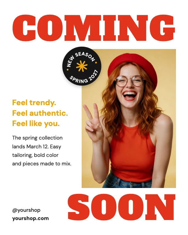 Coming soon collection post template