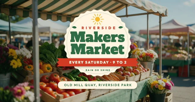 Farmers market event cover template