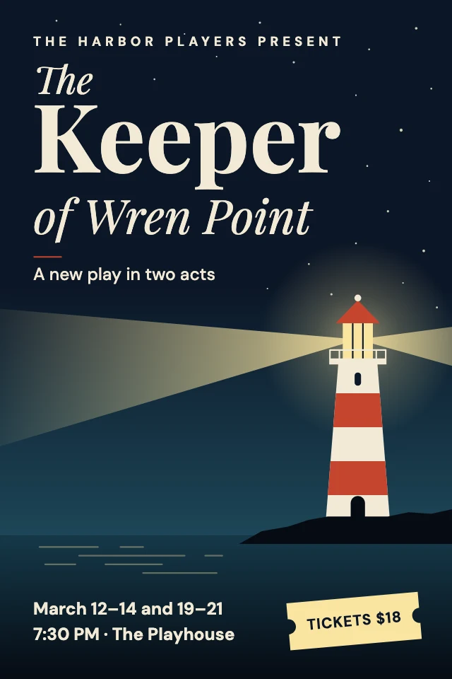Community theater poster template