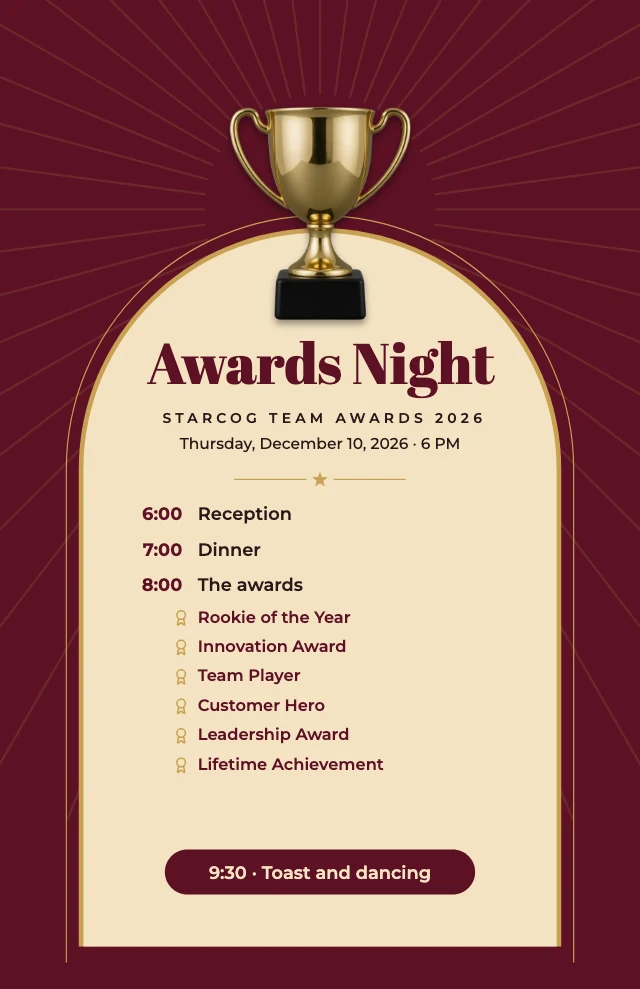 Award ceremony program template