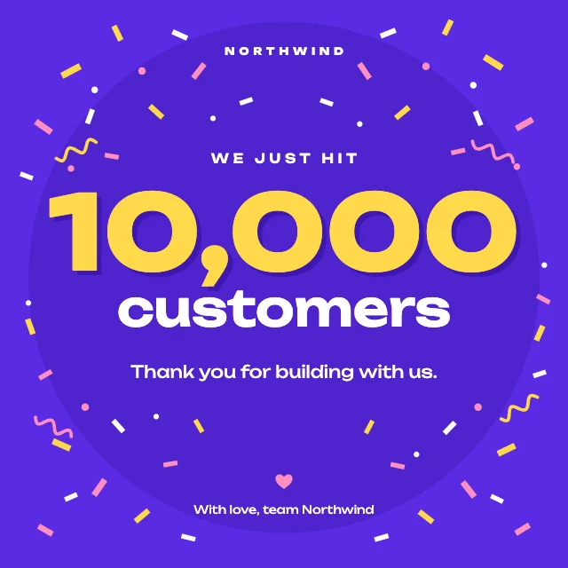 Company milestone LinkedIn post template