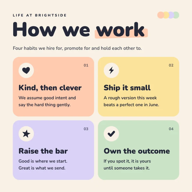 Company values LinkedIn post template