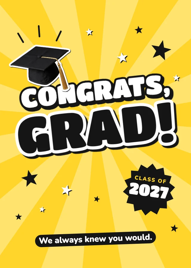 Congratulations graduate card template