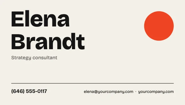 Consultant business card template