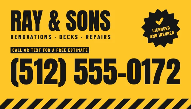 Contractor business card template