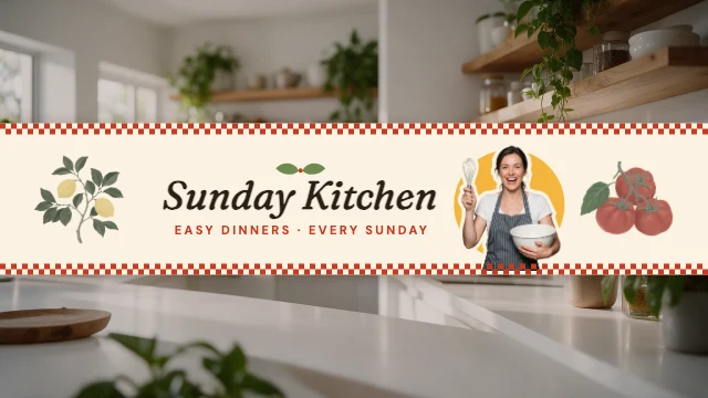 Cooking YouTube banner template
