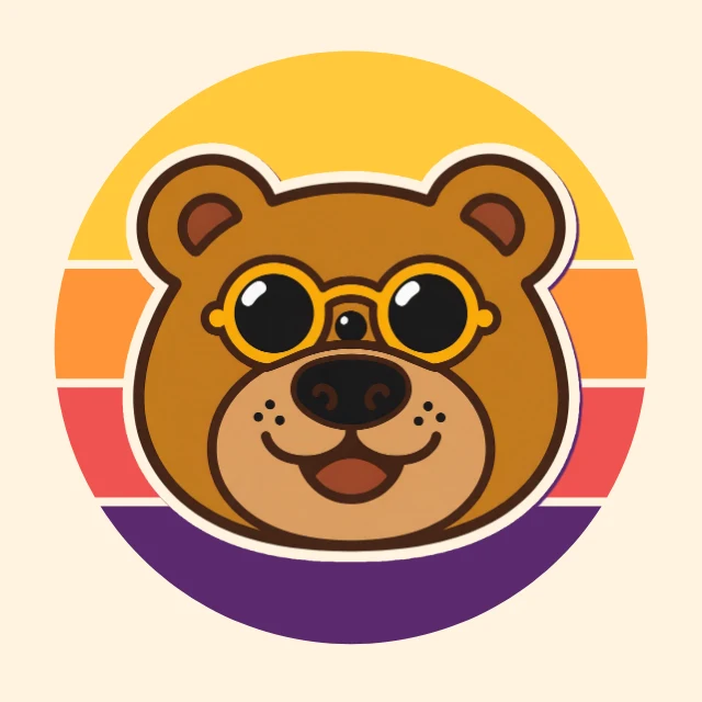 Cool bear profile picture template