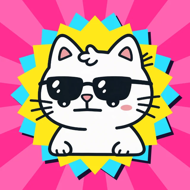 Cool cat profile picture template