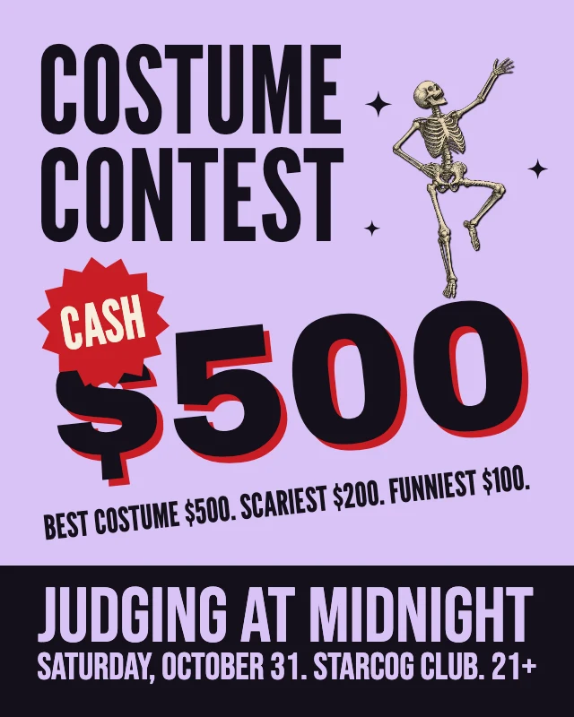 Costume contest cash prize post template