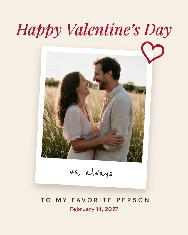 Couple photo Valentine’s post template