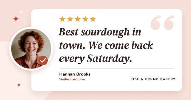 Customer review Facebook post template