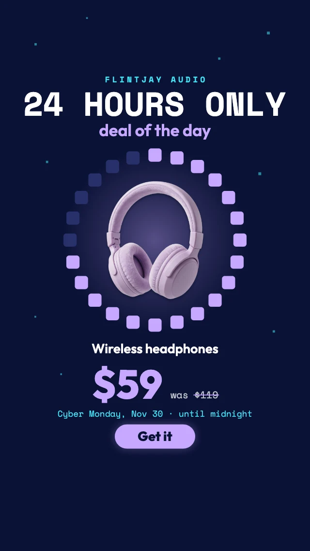 Cyber Monday 24-hour deal story template