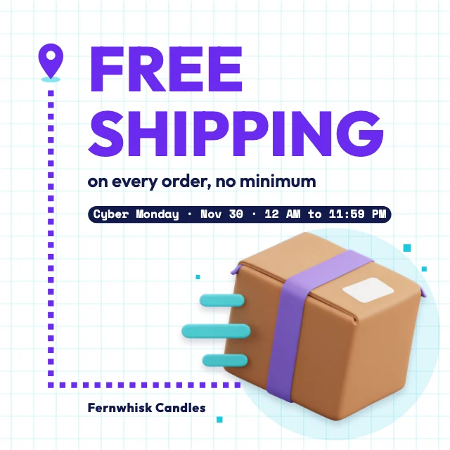 Cyber Monday free shipping post template