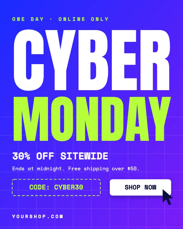 Cyber Monday sale post template