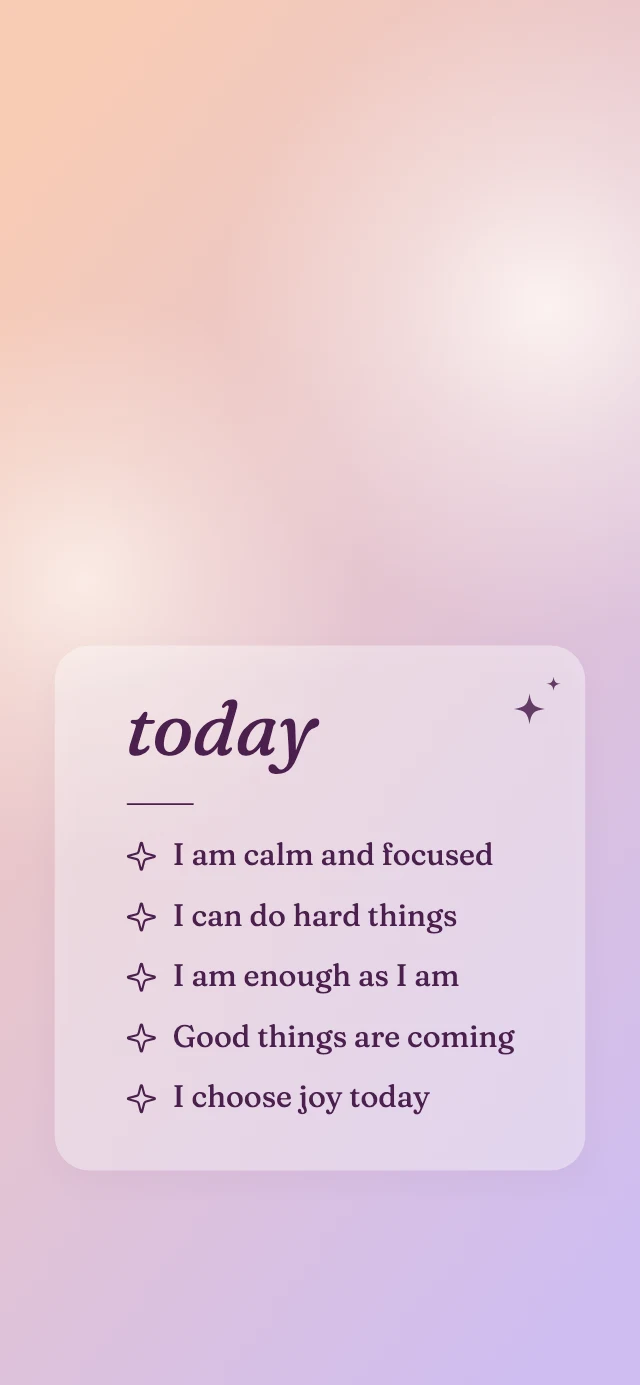 Daily affirmations phone wallpaper template