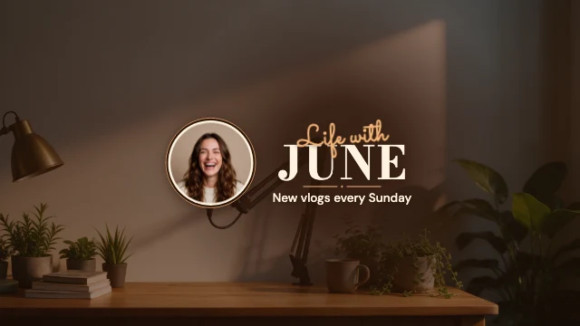 Daily vlog YouTube banner template