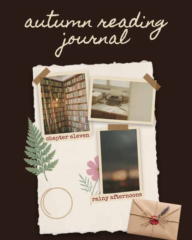 Dark academia scrapbook collage template