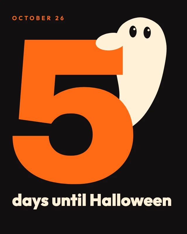 Halloween countdown post template