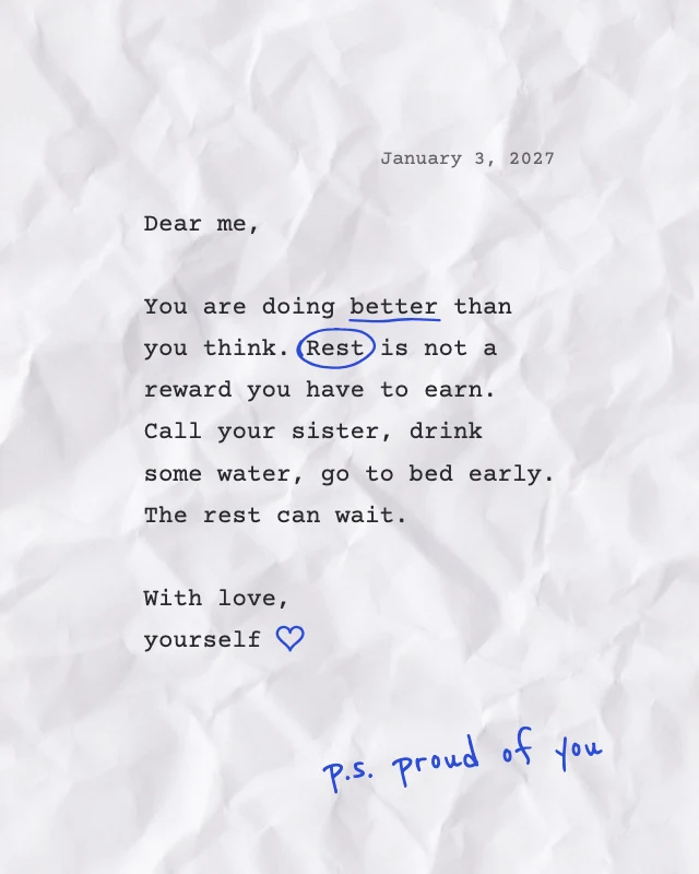 Dear me typed letter template