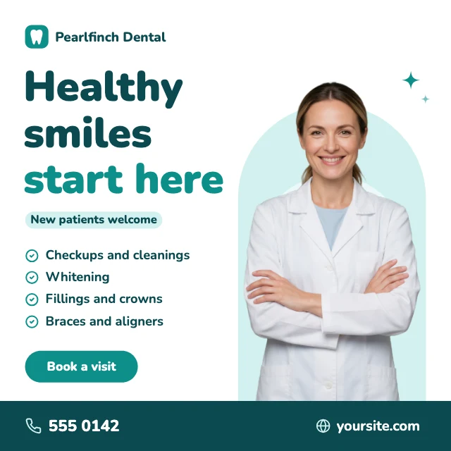 Dental care Instagram post template