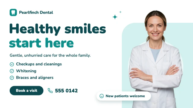 Dental care X ad template
