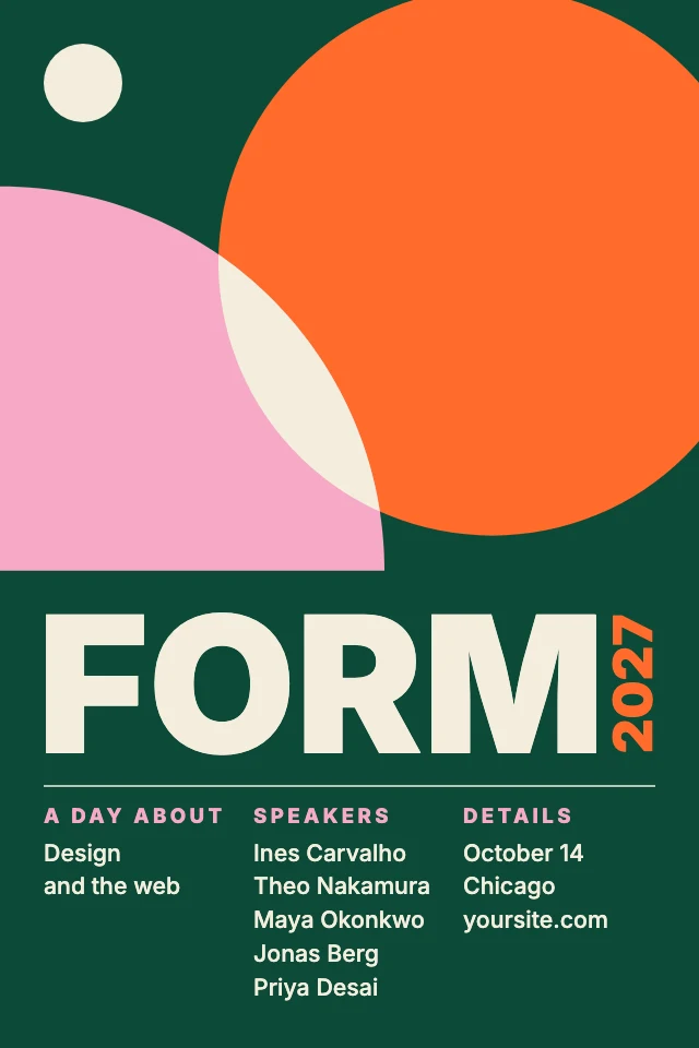 Design conference poster template