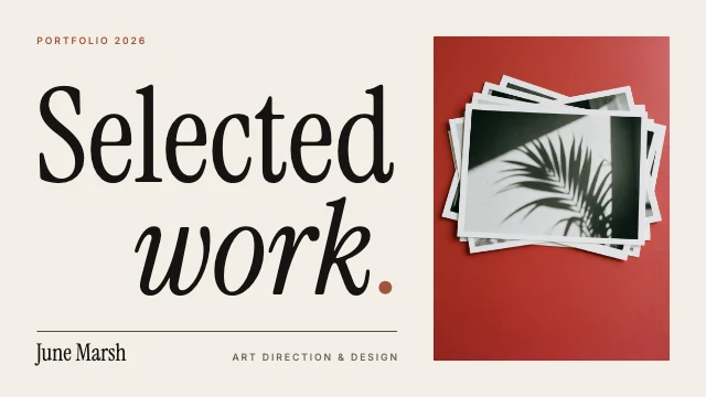 Design portfolio presentation template