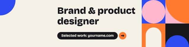 Designer portfolio LinkedIn banner template