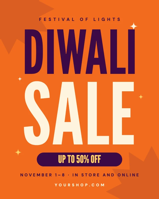 Diwali sale post template