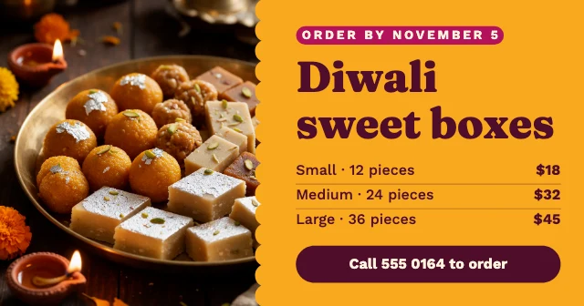 Diwali sweets order post template