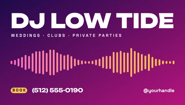 DJ business card template