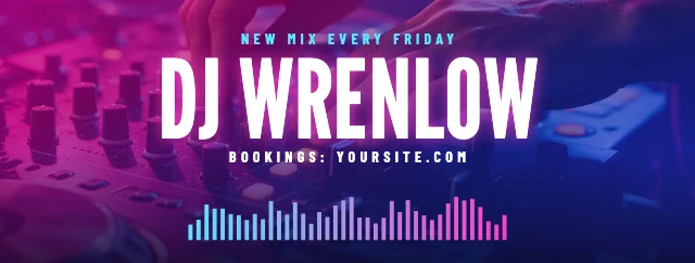 DJ Facebook cover template