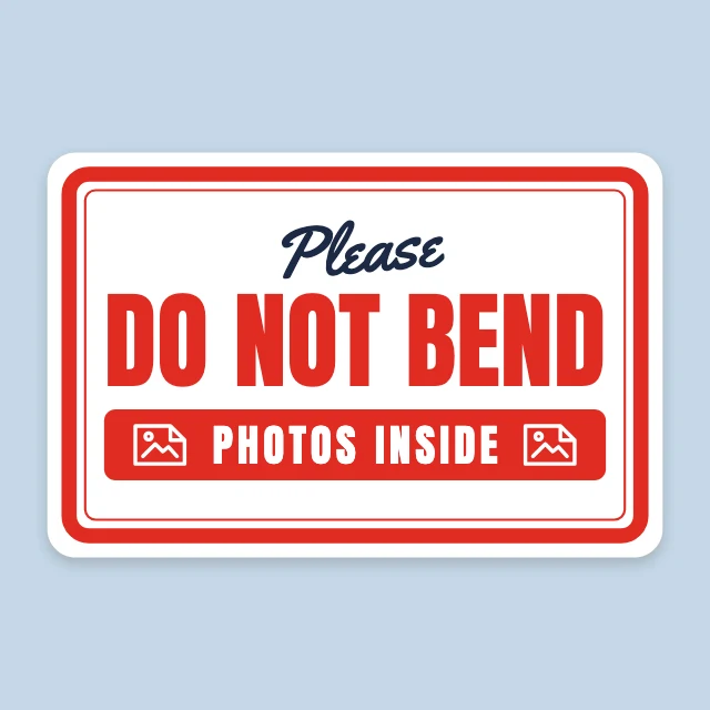 Do not bend sticker template