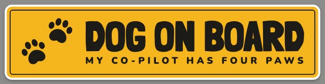 Dog on board bumper sticker template