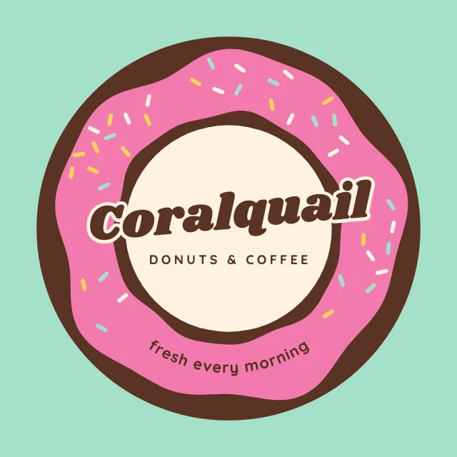 Donut shop badge logo template