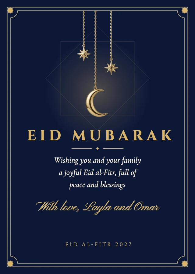 Eid Mubarak card template