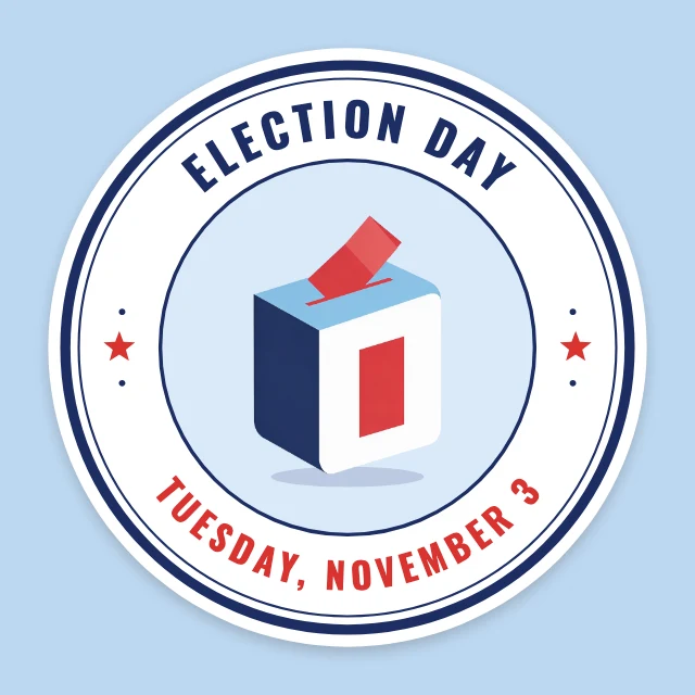 Election Day reminder sticker template