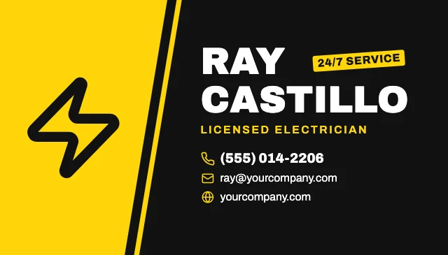 Electrician business card template