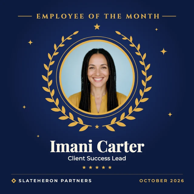 Employee of the month LinkedIn post template