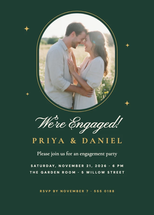 Engagement party invitation template
