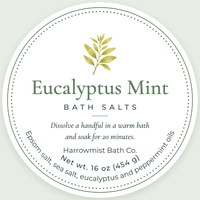 Bath salts jar label template