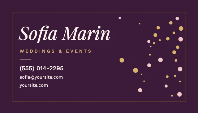 Event planner business card template