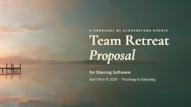 Event proposal presentation template
