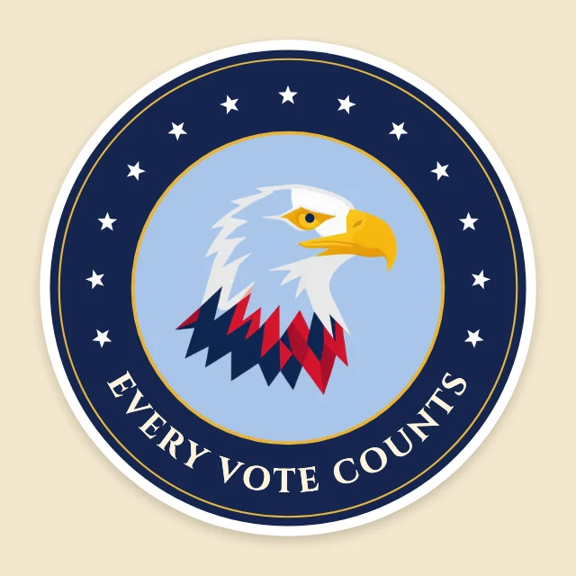 Every vote counts eagle sticker template